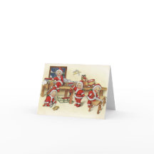 Vintag Baby Santa Illustration
