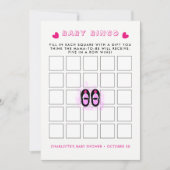 Vintag Baby Shoes Baby Shower Bingo Game Einladung (Vorderseite)