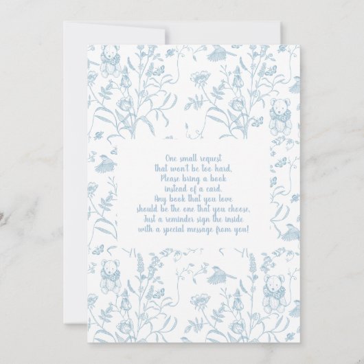 Vintag Baby Shower Boy Einladung (Rückseite)