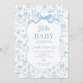 Vintag Baby Shower Boy Einladung (Vorne/Hinten)