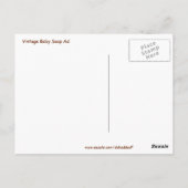Vintag Baby Soap Ad Postkarte (Rückseite)
