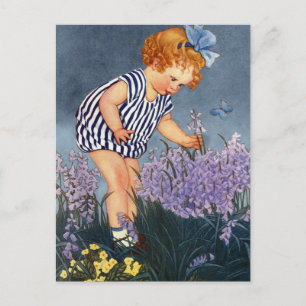 Vintag "BABYS SOMMERGARTEN" Postkarte