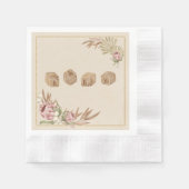 Vintag BabyShower Paper Napkin Serviette (Vorderseite)