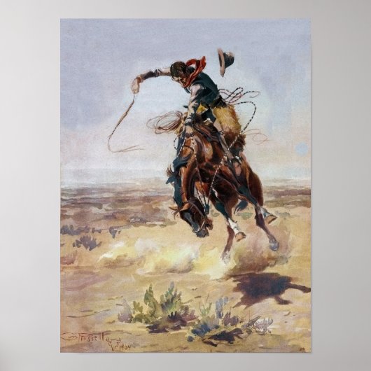Vintag Bad Hoss, Charles M. Russell Poster (Vorne)