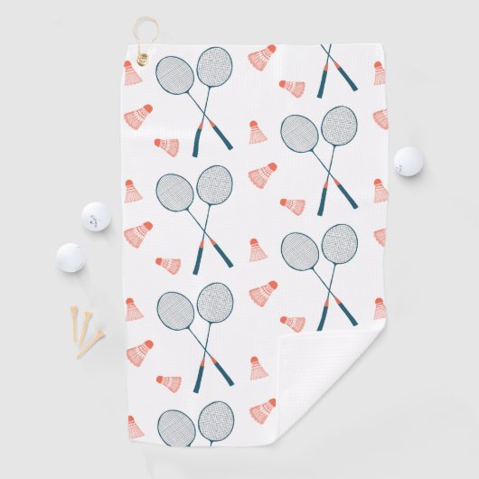 Vintag Badminton Birdie Racquet Shuttlecock Golfhandtuch (Insitu)