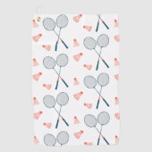 Vintag Badminton Birdie Racquet Shuttlecock Golfhandtuch (Vorderseite)