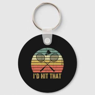 Vintag Badminton Funny Retro Shuttle Birdie Sport Schlüsselanhänger
