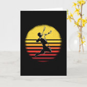 Vintag Badminton Karte (Gelbe Blume)