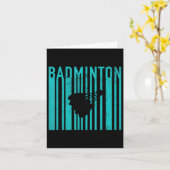 Vintag Badminton - Retro Badminton Player - Badmi Karte (Gelbe Blume)