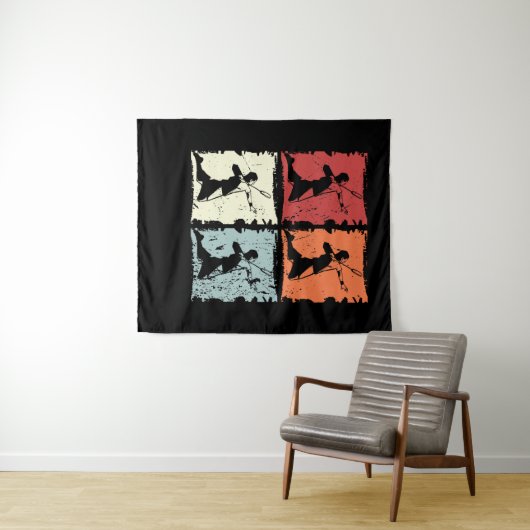 Vintag Badminton Wandteppich (Beispiel (Horizontal))