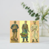Vintag Baker Grocer Cook Postkarte (Stehend Vorderseite)