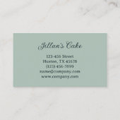 Vintag Baker Konditorei Koch Bäckerei Kuchen Visitenkarte (Rückseite)