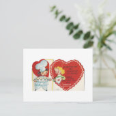 Vintag Baker Valentine Feiertagspostkarte (Stehend Vorderseite)