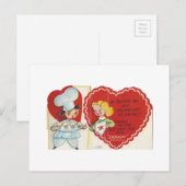 Vintag Baker Valentine Feiertagspostkarte (Vorne/Hinten)