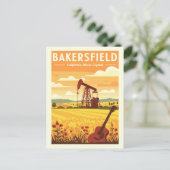 Vintag Bakersfield California Postkarte (Stehend Vorderseite)