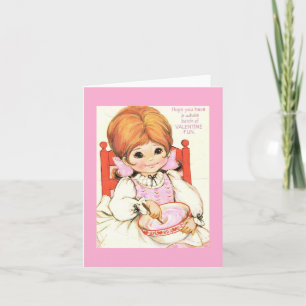Vintag Baking Girl Karte