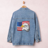 Vintag Bald Eagle American Flag Jeansjacke (Hangar)