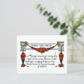 Vintag bald wieder gut werden postkarte (Stehend Vorderseite)