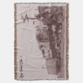 Vintag Baldwin Locomotive Throw Blanket Decke (Vorderseite Vertikal)