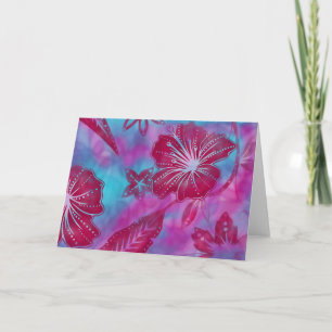 Vintag balinesische Batik-Grußkarte Karte