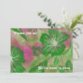 Vintag balinesische Batik Luau Einladungen (Stehend Vorderseite)