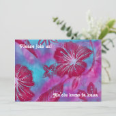 Vintag balinesische Batik Luau Einladungen (Stehend Vorderseite)