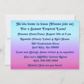 Vintag balinesische Batik Luau Einladungen (Rückseite)