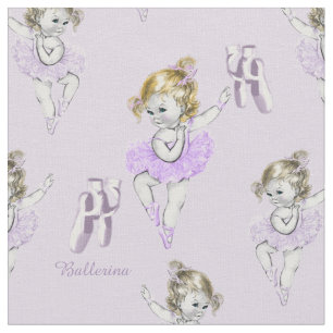 Vintag Ballerina Baby Ballet Slippers Lavendel Stoff