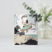 Vintag Ballet Dancer Postkarte (Stehend Vorderseite)