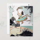 Vintag Ballet Dancer Postkarte (Vorne/Hinten)