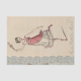 Vintag Ballet Dancer Seidenpapier