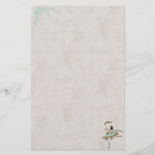 Vintag Ballet Dancer Stationer Briefpapier