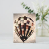 Vintag Balloon Postcard Postkarte (Stehend Vorderseite)