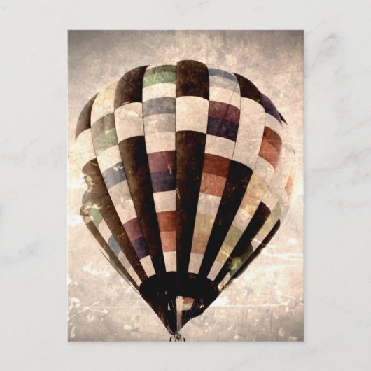 Vintag Balloon Postcard Postkarte (Vorderseite)