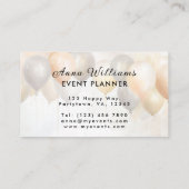 Vintag Balloons Eventplaner Minimalistisch Chic Visitenkarte (Rückseite)