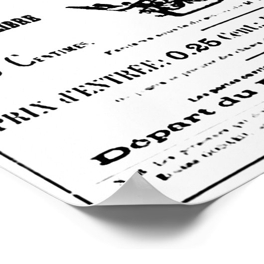 Vintag Balloons Poster (Ecke)