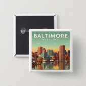 Vintag Baltimore Maryland Button (Vorne & Hinten)