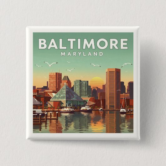 Vintag Baltimore Maryland Button (Vorderseite)