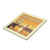 Vintag Baltimore Maryland Fliese (Seite)