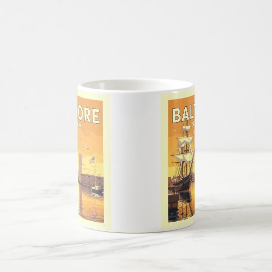 Vintag Baltimore Maryland Kaffeetasse (Mittel)