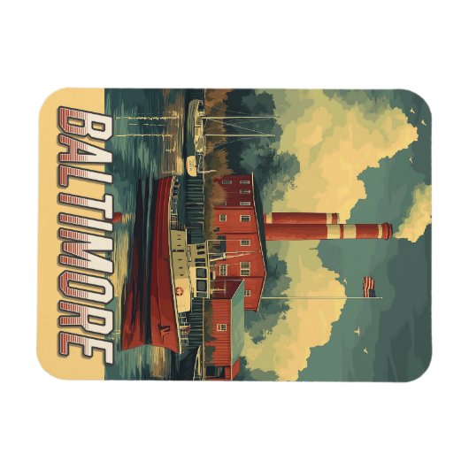 Vintag Baltimore Maryland Magnet (Horizontal)