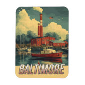 Vintag Baltimore Maryland Magnet (Vertikal)