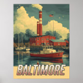 Vintag Baltimore Maryland Poster (Vorne)