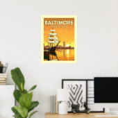 Vintag Baltimore Maryland Poster (Heimbüro)