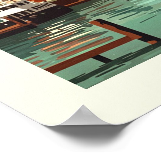 Vintag Baltimore Maryland Poster (Ecke)