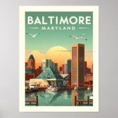 Vintag Baltimore Maryland Poster (Vorne)