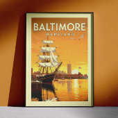 Vintag Baltimore Maryland Poster