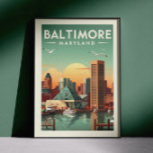 Vintag Baltimore Maryland Poster