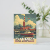 Vintag Baltimore Maryland Postkarte (Stehend Vorderseite)