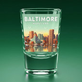 Vintag Baltimore Maryland Schnapsglas